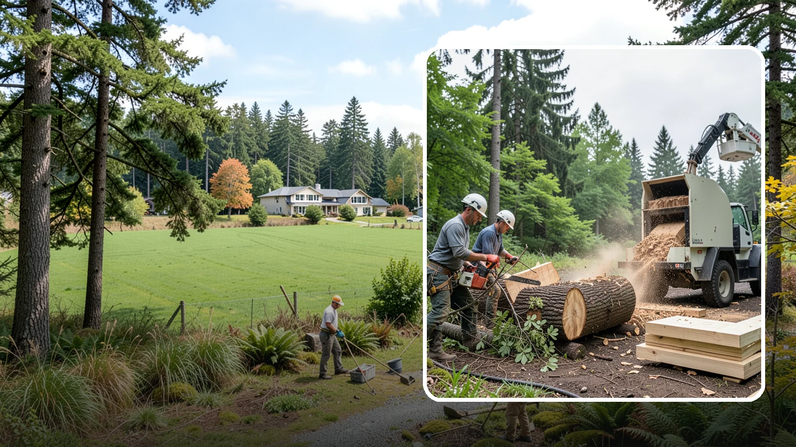 Wood milling in Lyman, Skagit County, WA - The milling of logs into usable slabs or boards.