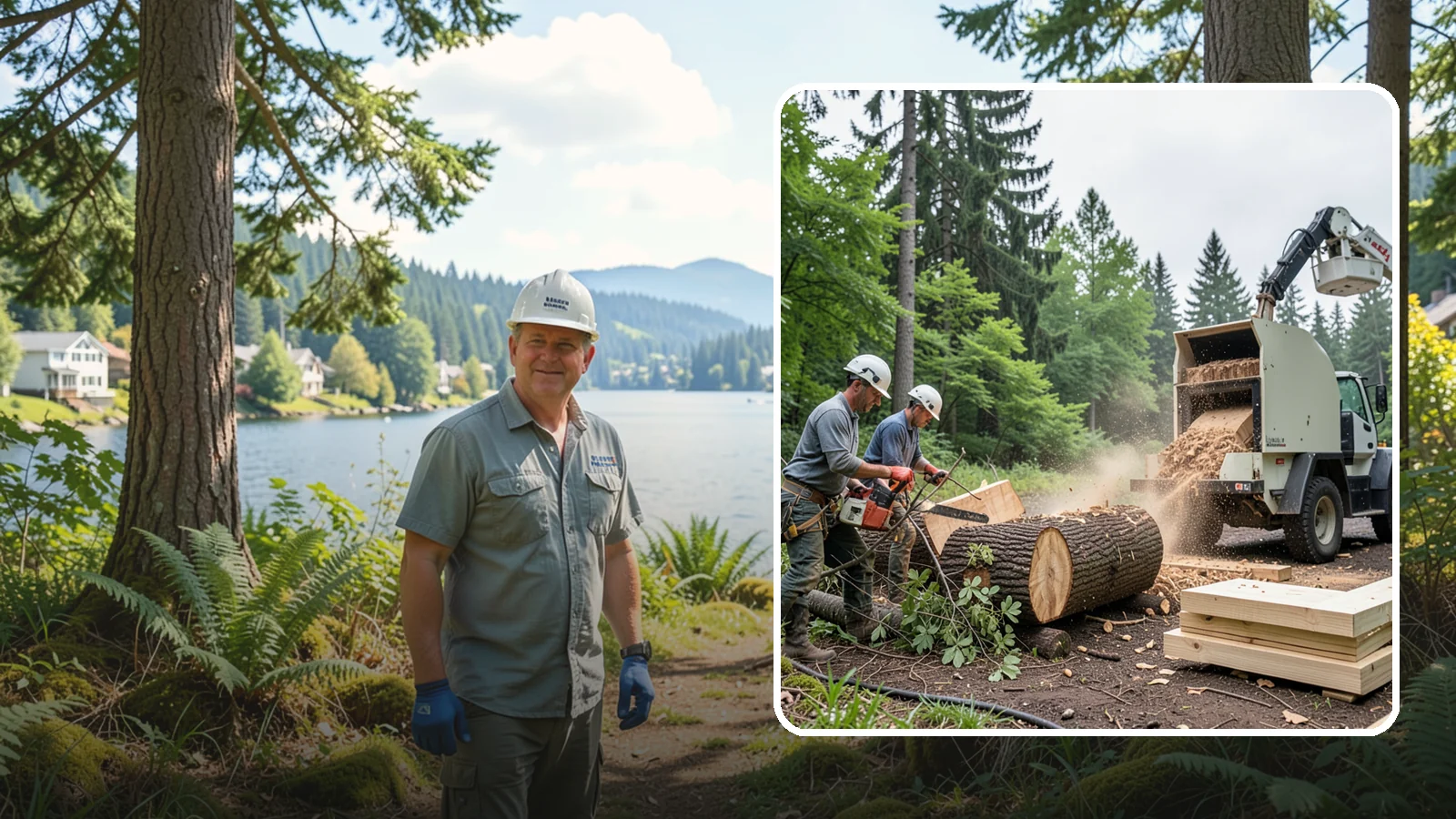 Wood milling in Milton, King County, WA - The milling of logs into usable slabs or boards.