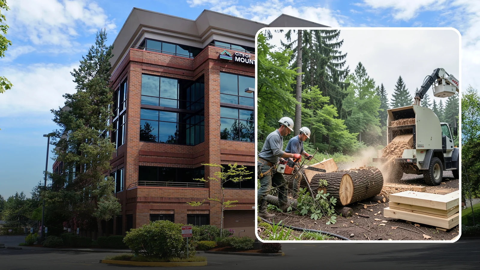 Wood milling in Mountlake Terrace, Snohomish County, WA - The milling of logs into usable slabs or boards.
