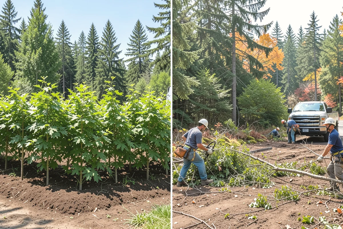 Wood milling in Mountlake Terrace, Snohomish County, WA - Sort material by type and size