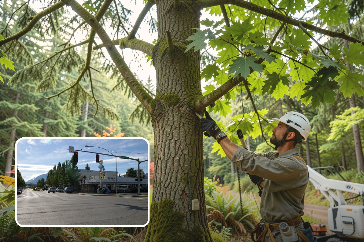 Wood milling in North Bend, King County, WA - Turns removed wood and debris into usable products