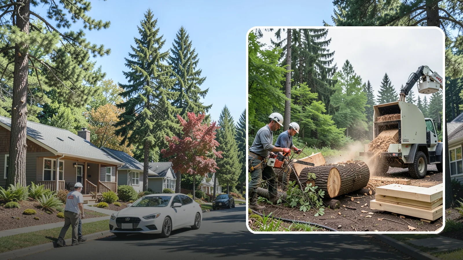 Wood milling in Orting, Pierce County, WA - The milling of logs into usable slabs or boards.