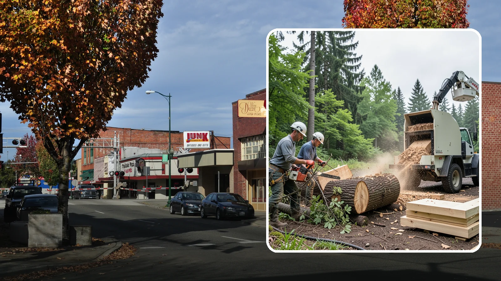 Wood milling in Puyallup, Pierce County, WA - The milling of logs into usable slabs or boards.