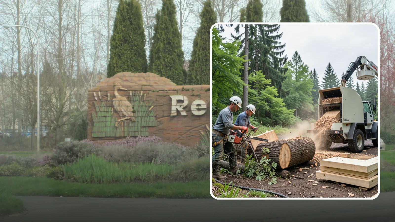 Wood milling in Renton, King County, WA - The milling of logs into usable slabs or boards.