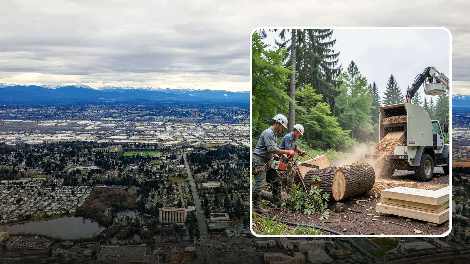 Wood milling in SeaTac, King County, WA - The milling of logs into usable slabs or boards.