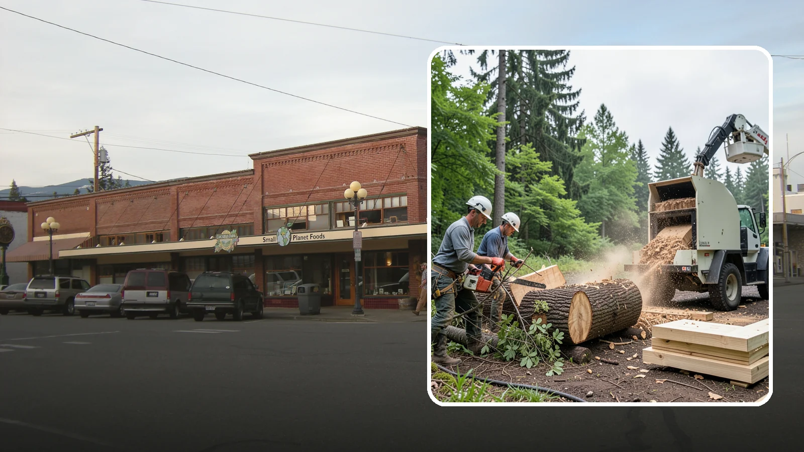 Wood milling in Sedro-Woolley, Skagit County, WA - The milling of logs into usable slabs or boards.