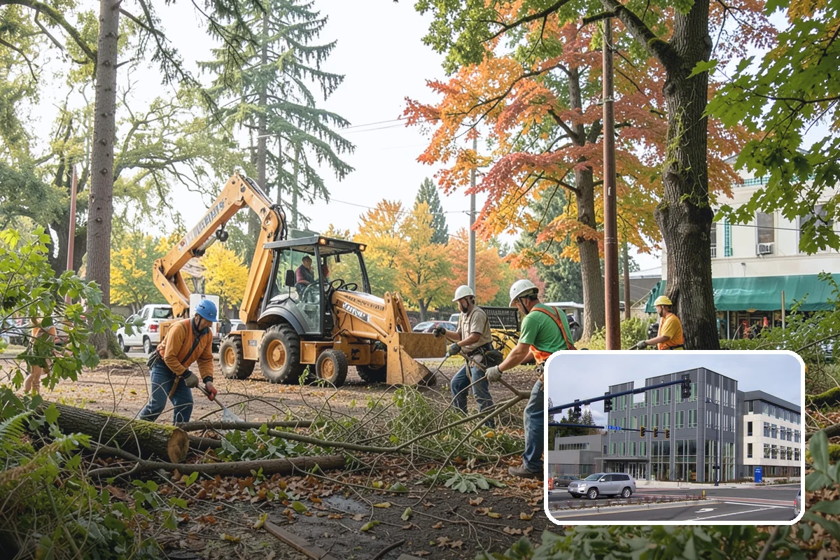 Wood milling in Shoreline, King County, WA - Turns removed wood and debris into usable products