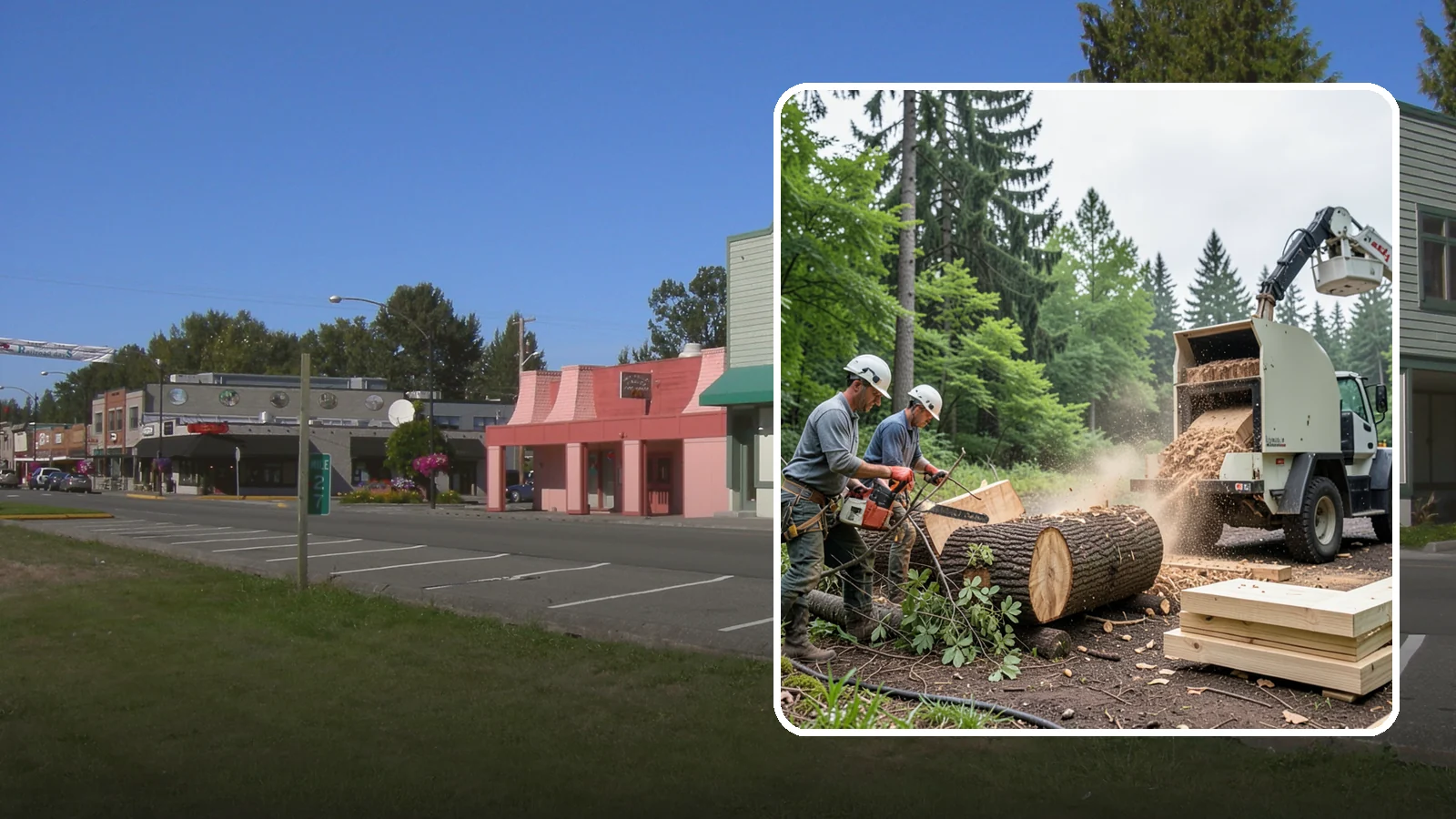 Wood milling in Snoqualmie, King County, WA - The milling of logs into usable slabs or boards.
