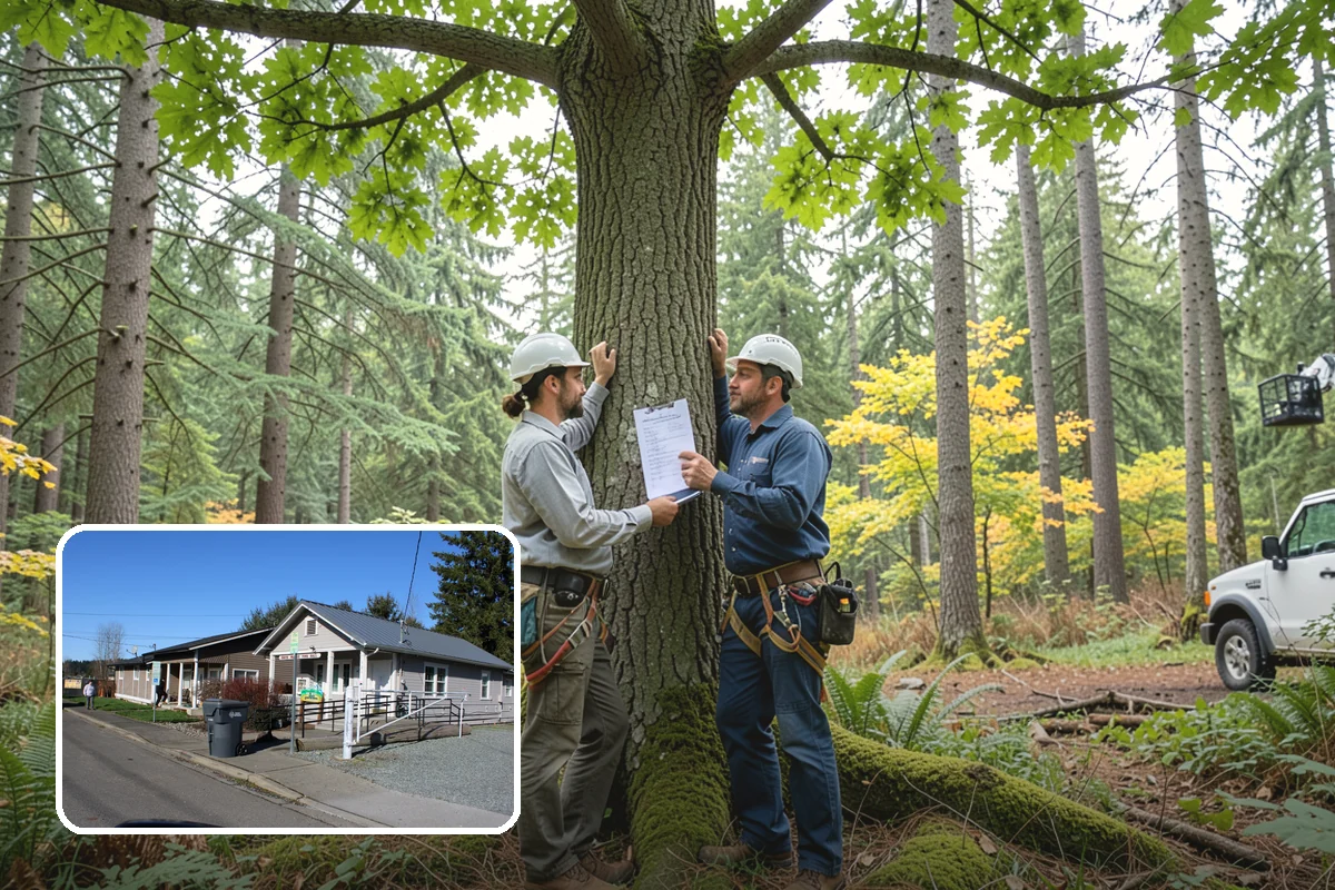 Wood milling in South Prairie, Pierce County, WA - Turns removed wood and debris into usable products