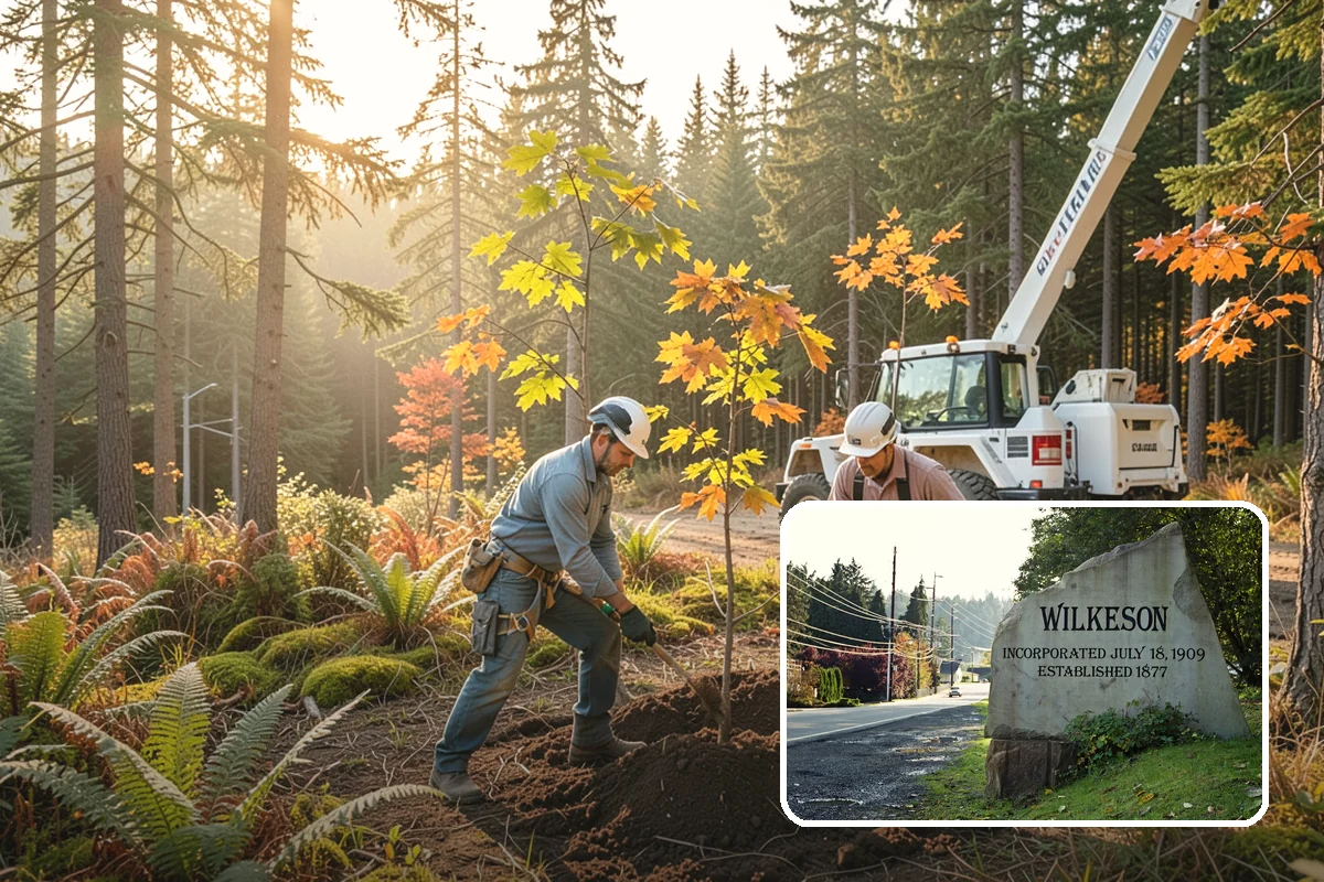 Wood milling in Wilkeson, Pierce County, WA - Turns removed wood and debris into usable products