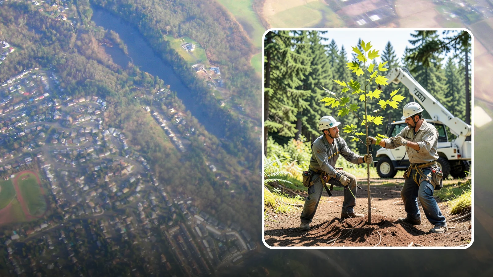 Young tree training in Algona, King County, WA - The early structural pruning of young trees.