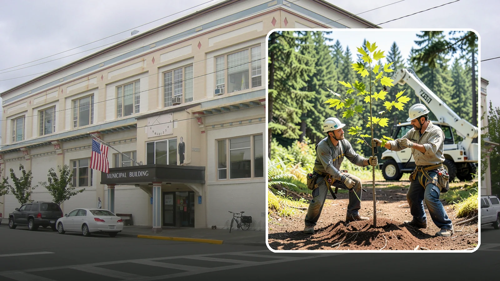 Young tree training in Anacortes, Skagit County, WA - The early structural pruning of young trees.
