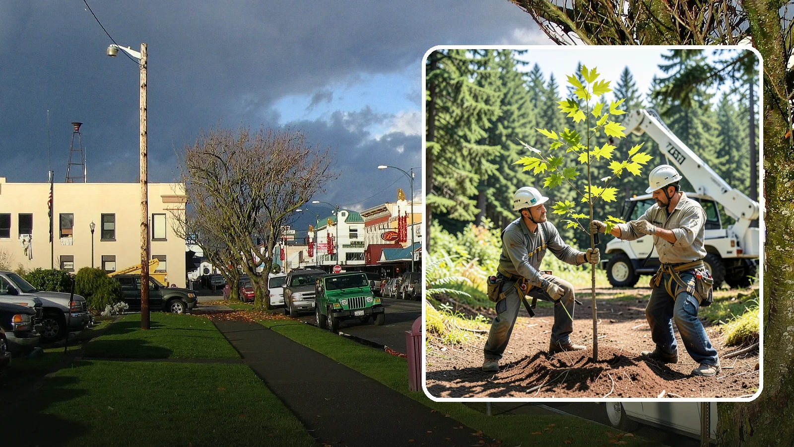Young tree training in Arlington, Snohomish County, WA - The early structural pruning of young trees.