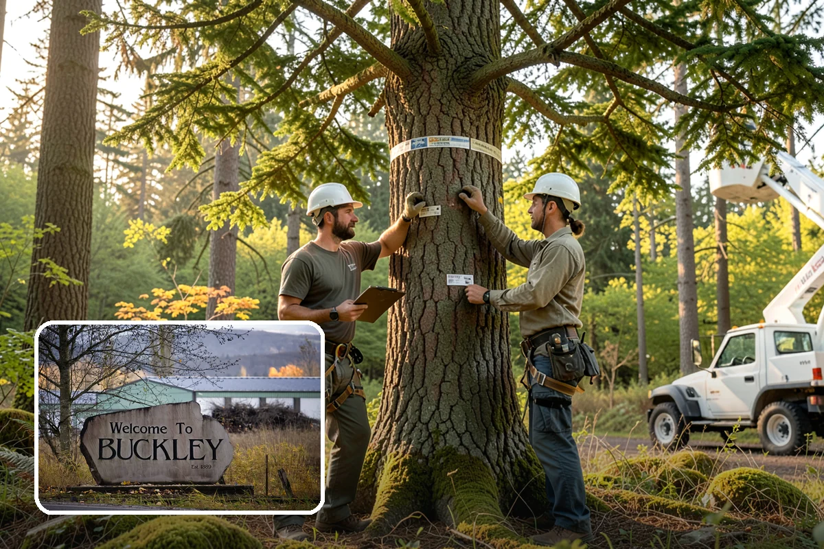 Young tree training in Buckley, Pierce County, WA - Improves tree structure, health, and appearance
