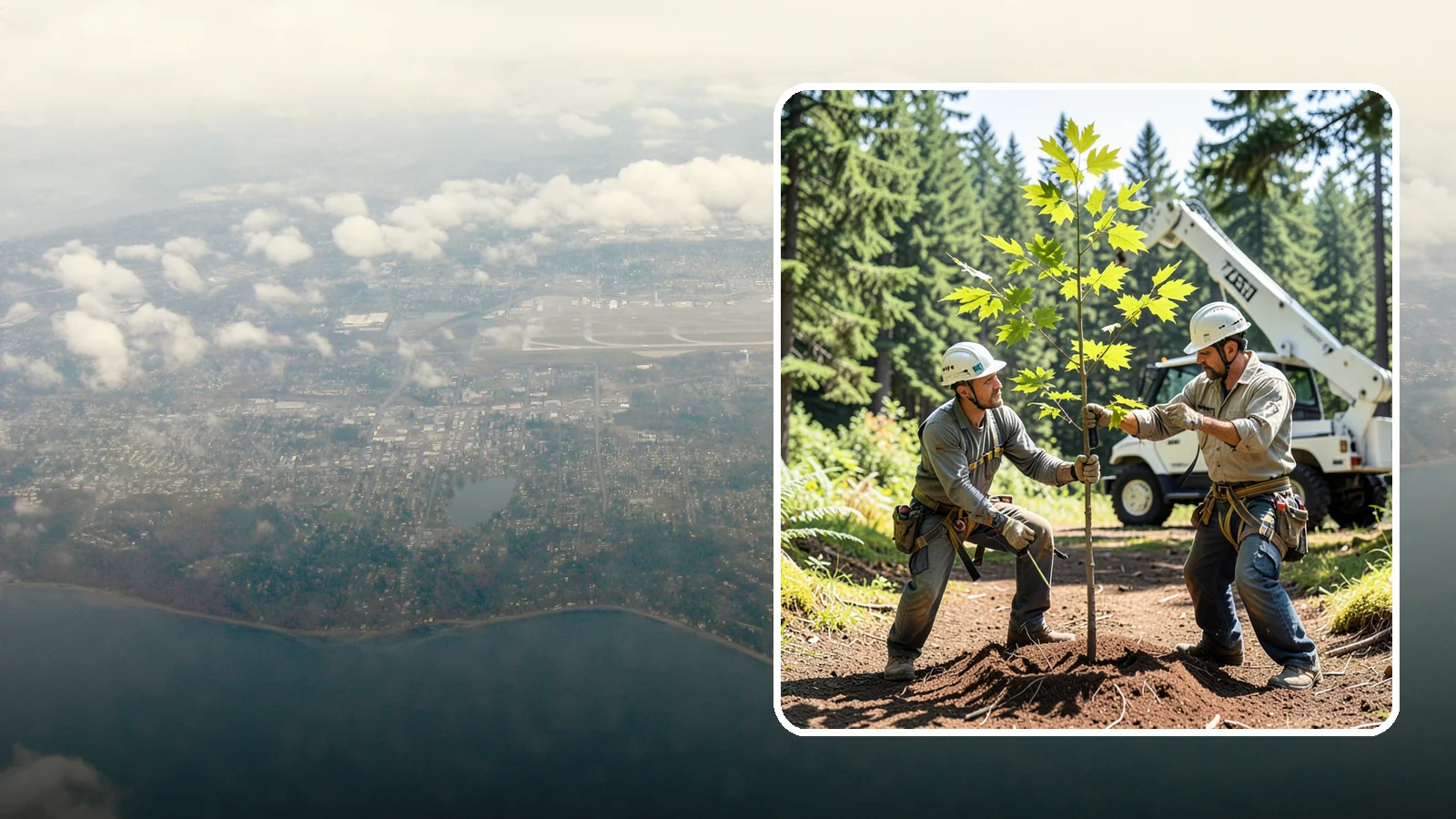 Young tree training in Burien, King County, WA - The early structural pruning of young trees.