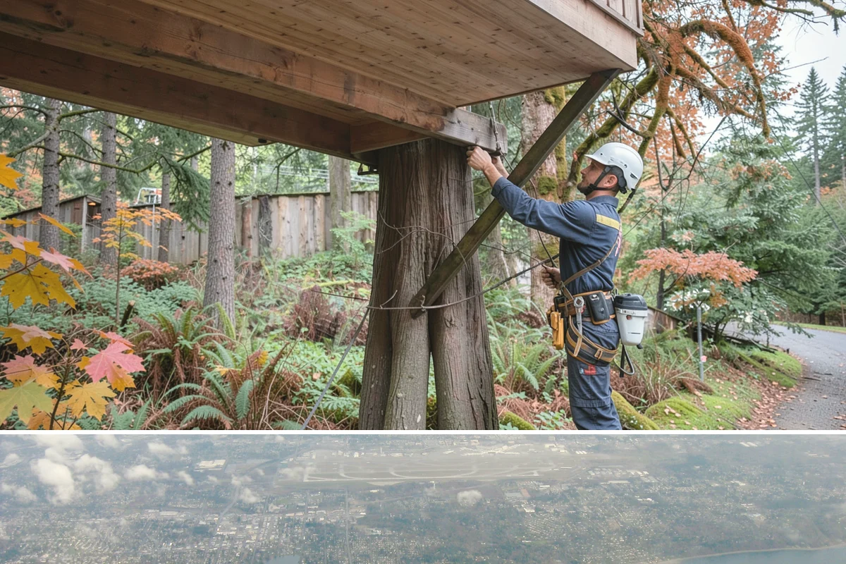 Young tree training in Burien, King County, WA - Work should follow recognized arboricultural standards matched to specific seasonal sensitivities for each species in the Puget...