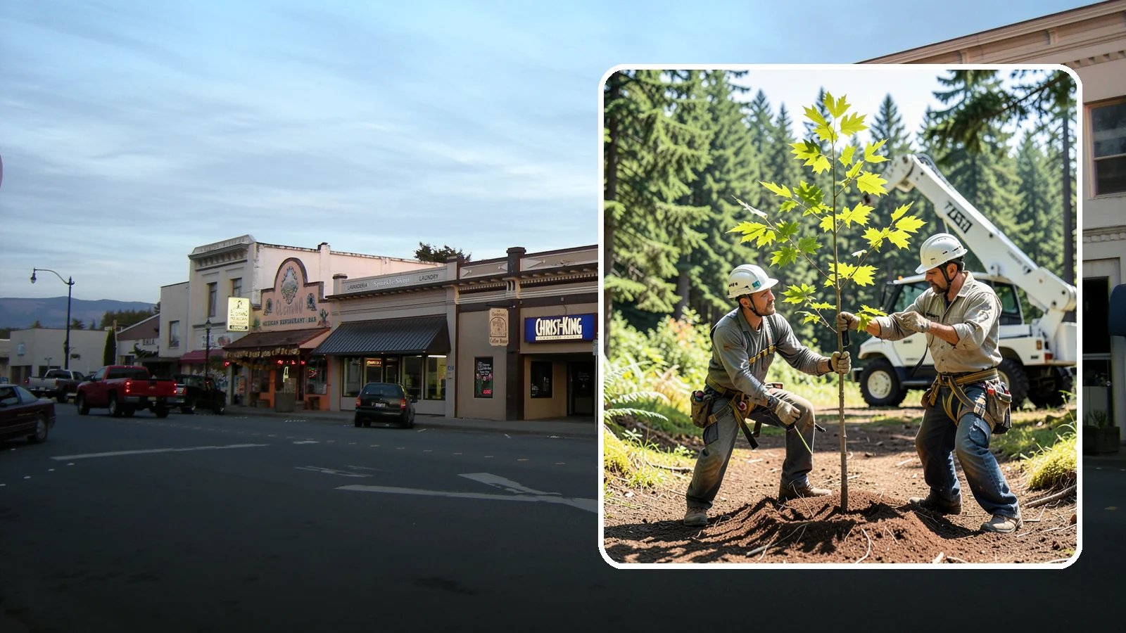 Young tree training in Burlington, Skagit County, WA - The early structural pruning of young trees.