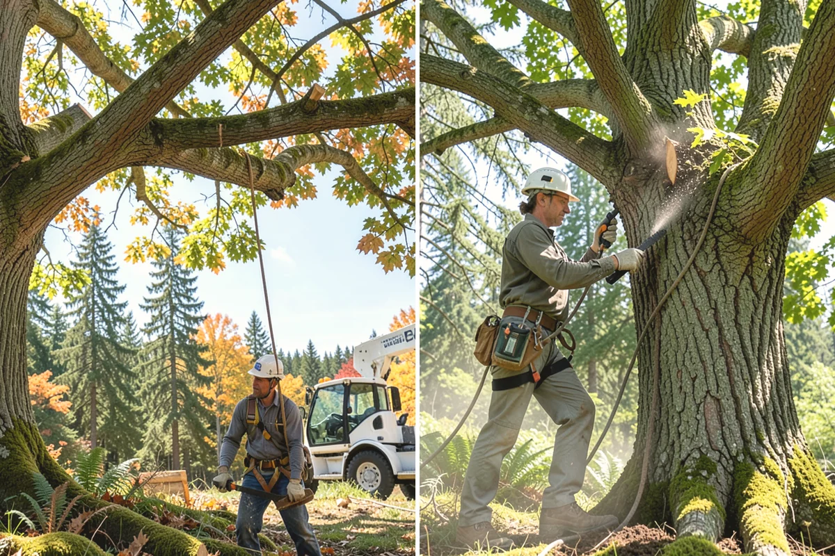 Young tree training in Burlington, Skagit County, WA - Assess canopy condition and pruning objectives