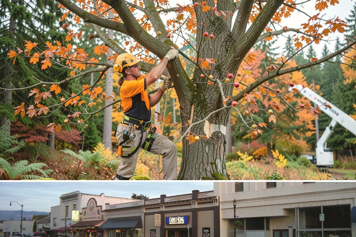 Young tree training in Burlington, Skagit County, WA - Work should follow recognized arboricultural standards matched to specific seasonal sensitivities for each species in the Puget...