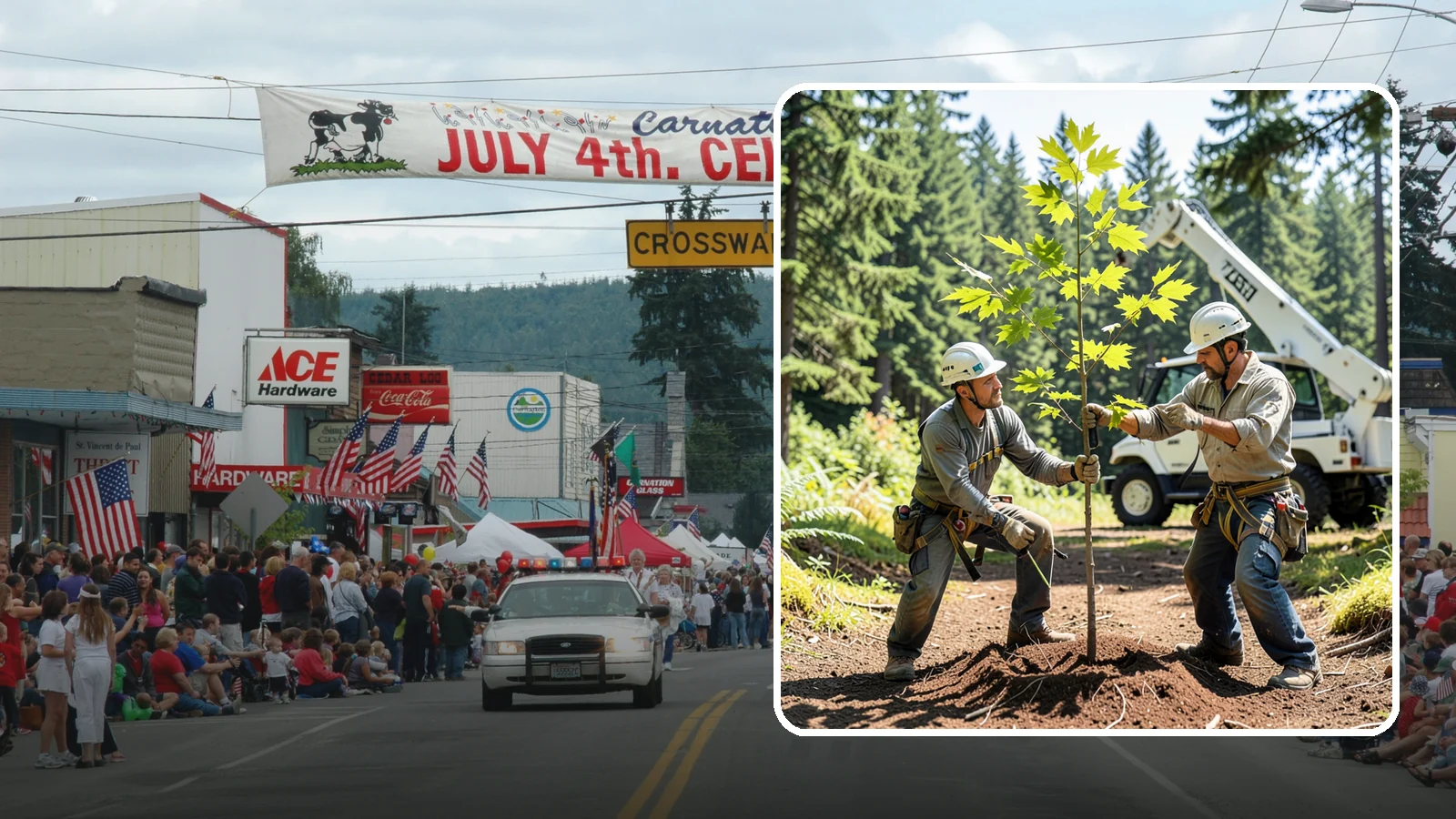 Young tree training in Carnation, King County, WA - The early structural pruning of young trees.