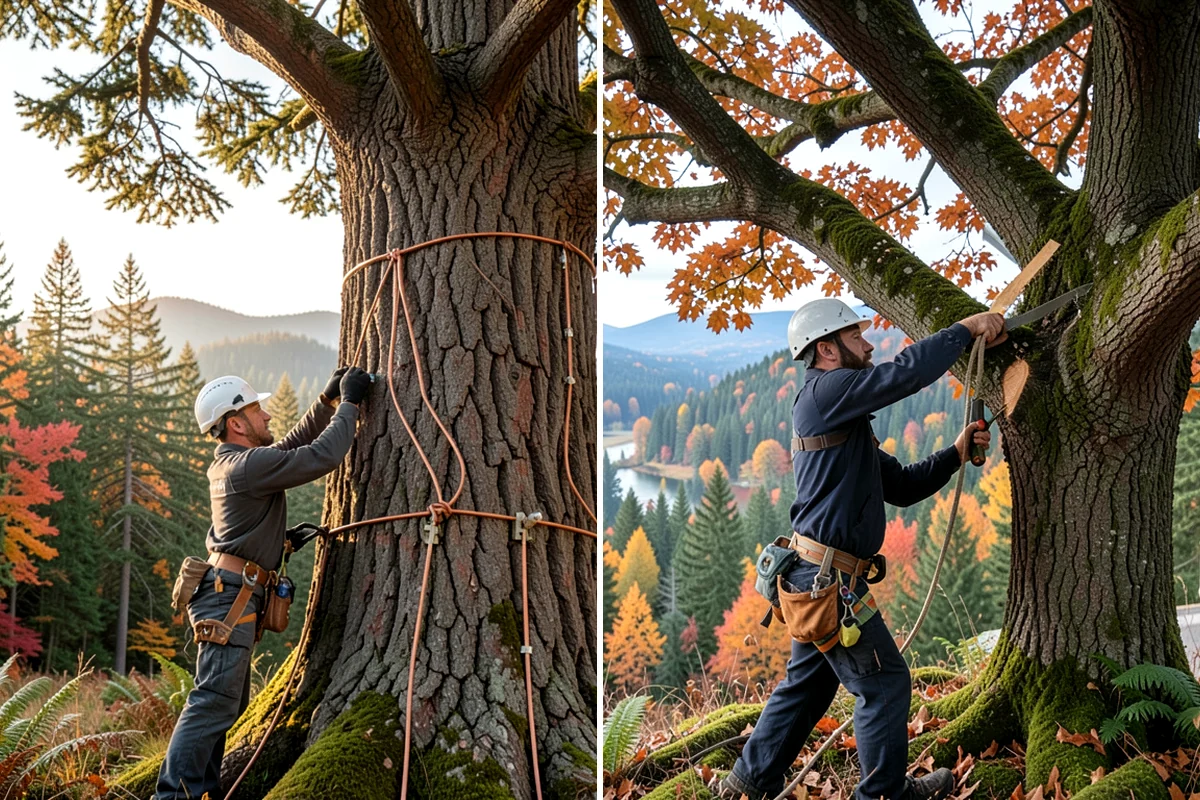 Young tree training in Concrete, Skagit County, WA - Assess canopy condition and pruning objectives