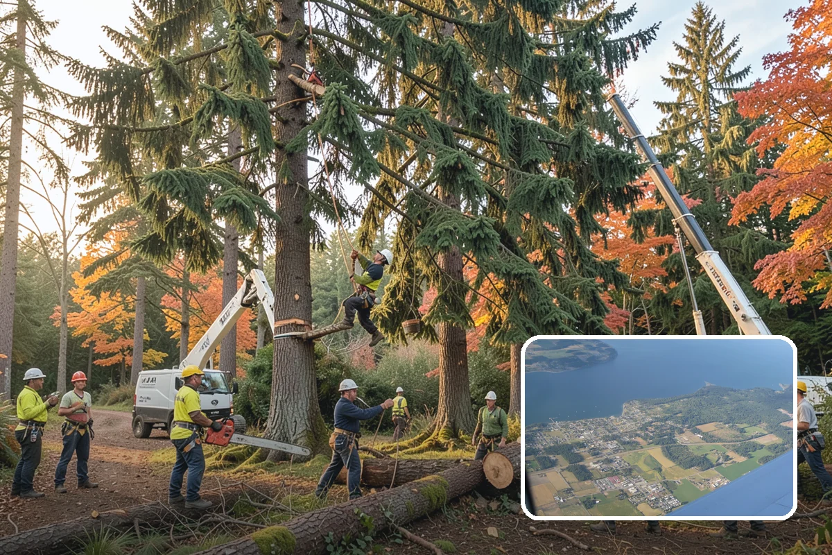 Young tree training in Coupeville, Island County, WA - Improves tree structure, health, and appearance