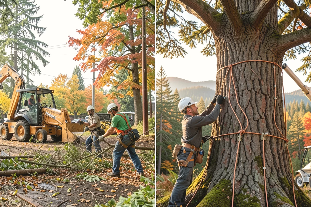 Young tree training in Covington, King County, WA - Assess canopy condition and pruning objectives