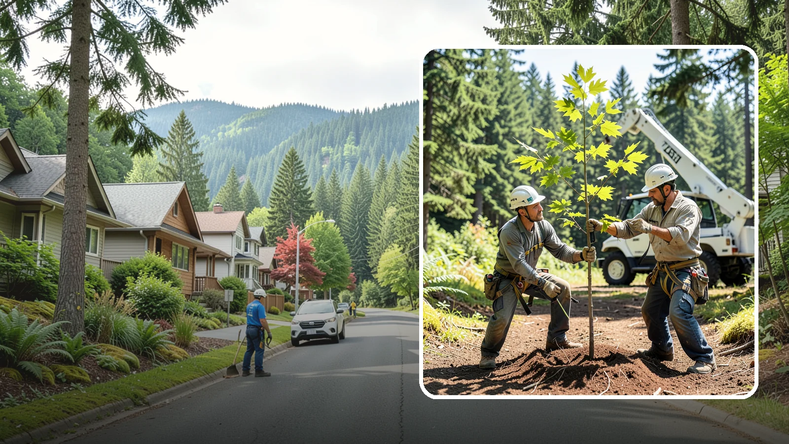 Young tree training in Darrington, Snohomish County, WA - The early structural pruning of young trees.
