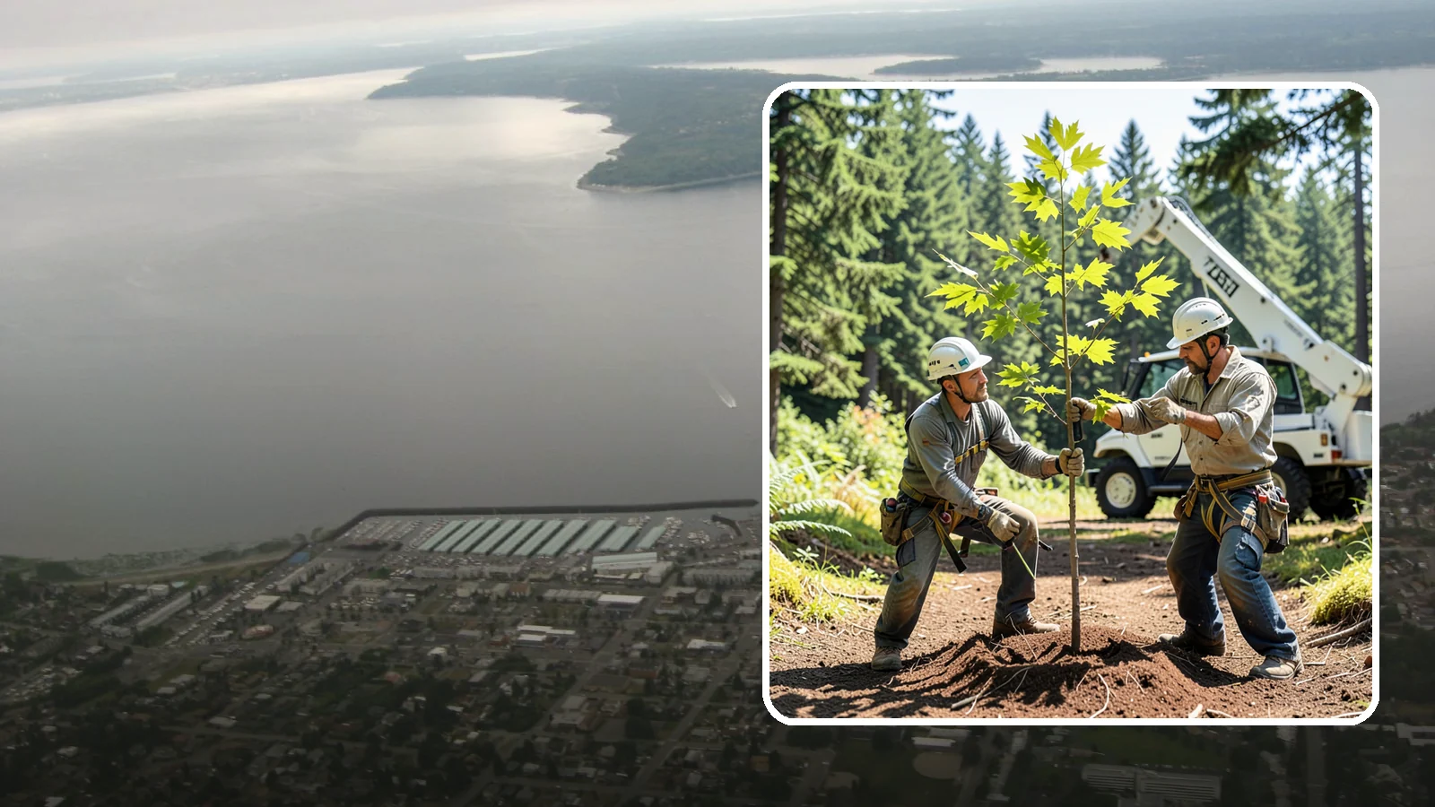Young tree training in Des Moines, King County, WA - The early structural pruning of young trees.
