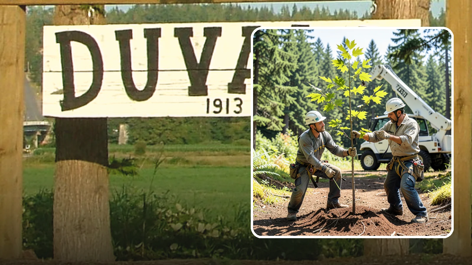 Young tree training in Duvall, King County, WA - The early structural pruning of young trees.