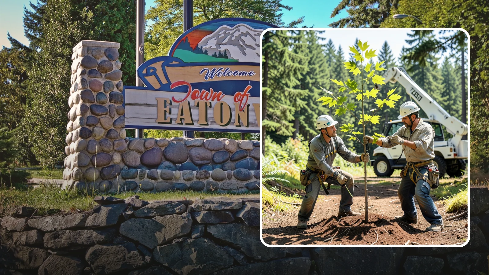 Young tree training in Eatonville, Pierce County, WA - The early structural pruning of young trees.