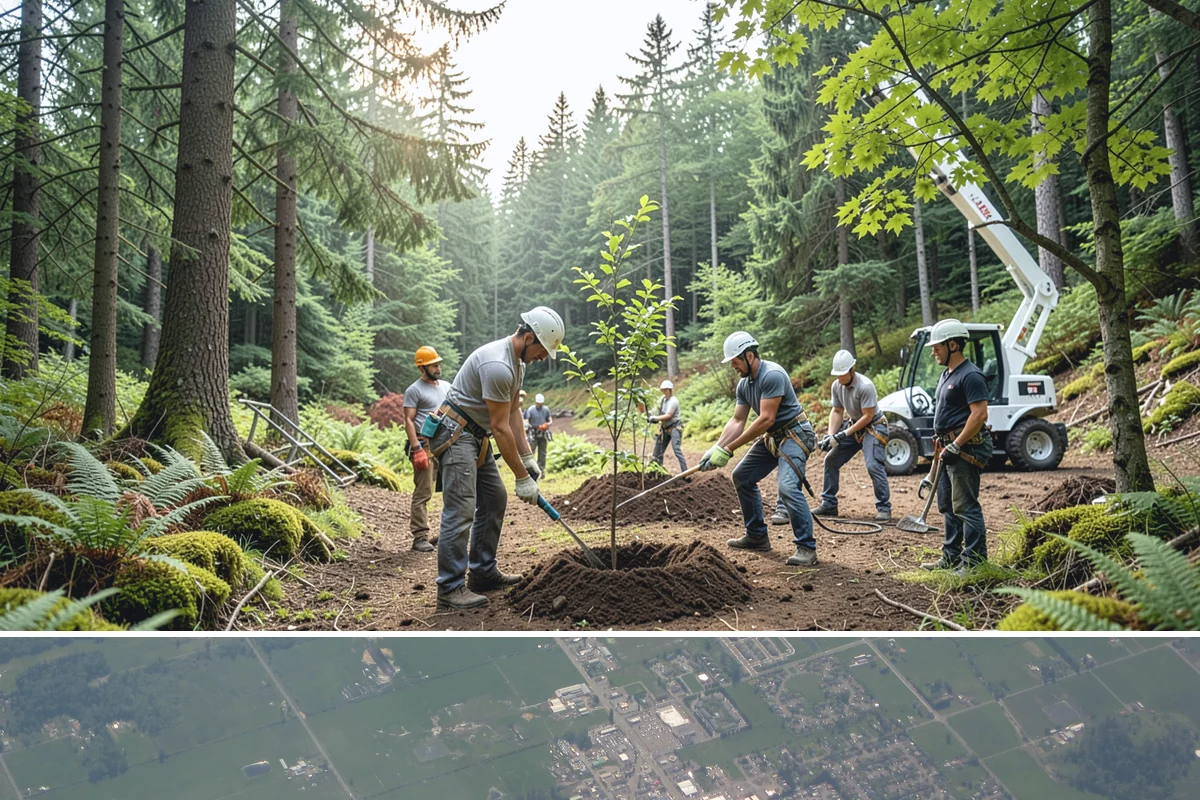 Young tree training in Enumclaw, King County, WA - Work should follow recognized arboricultural standards matched to specific seasonal sensitivities for each species in the Puget...