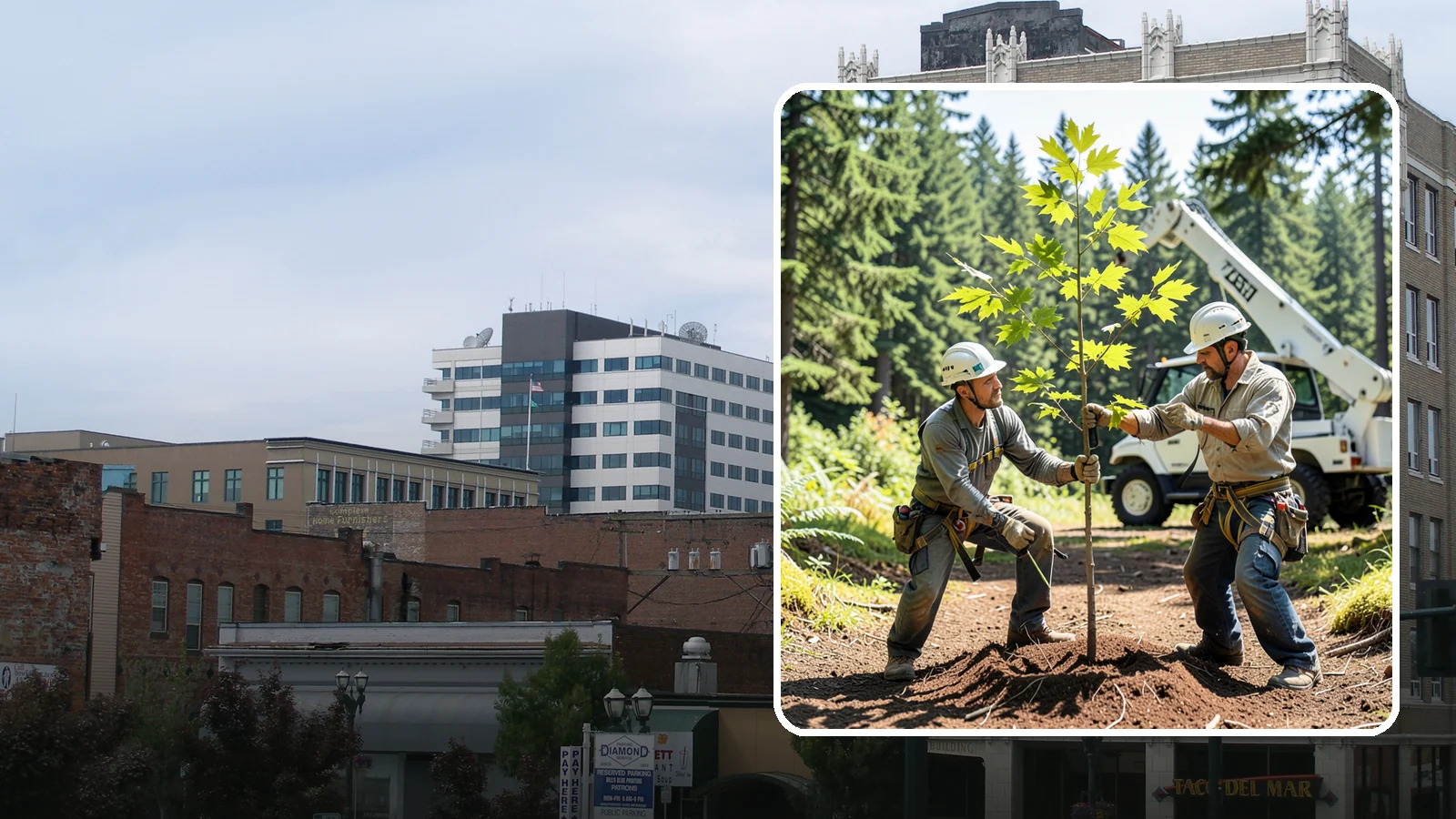 Young tree training in Everett, Snohomish County, WA - The early structural pruning of young trees.