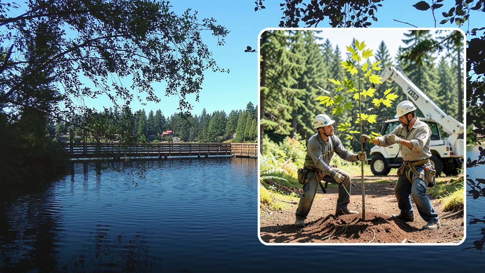 Young tree training in Federal Way, King County, WA - The early structural pruning of young trees.