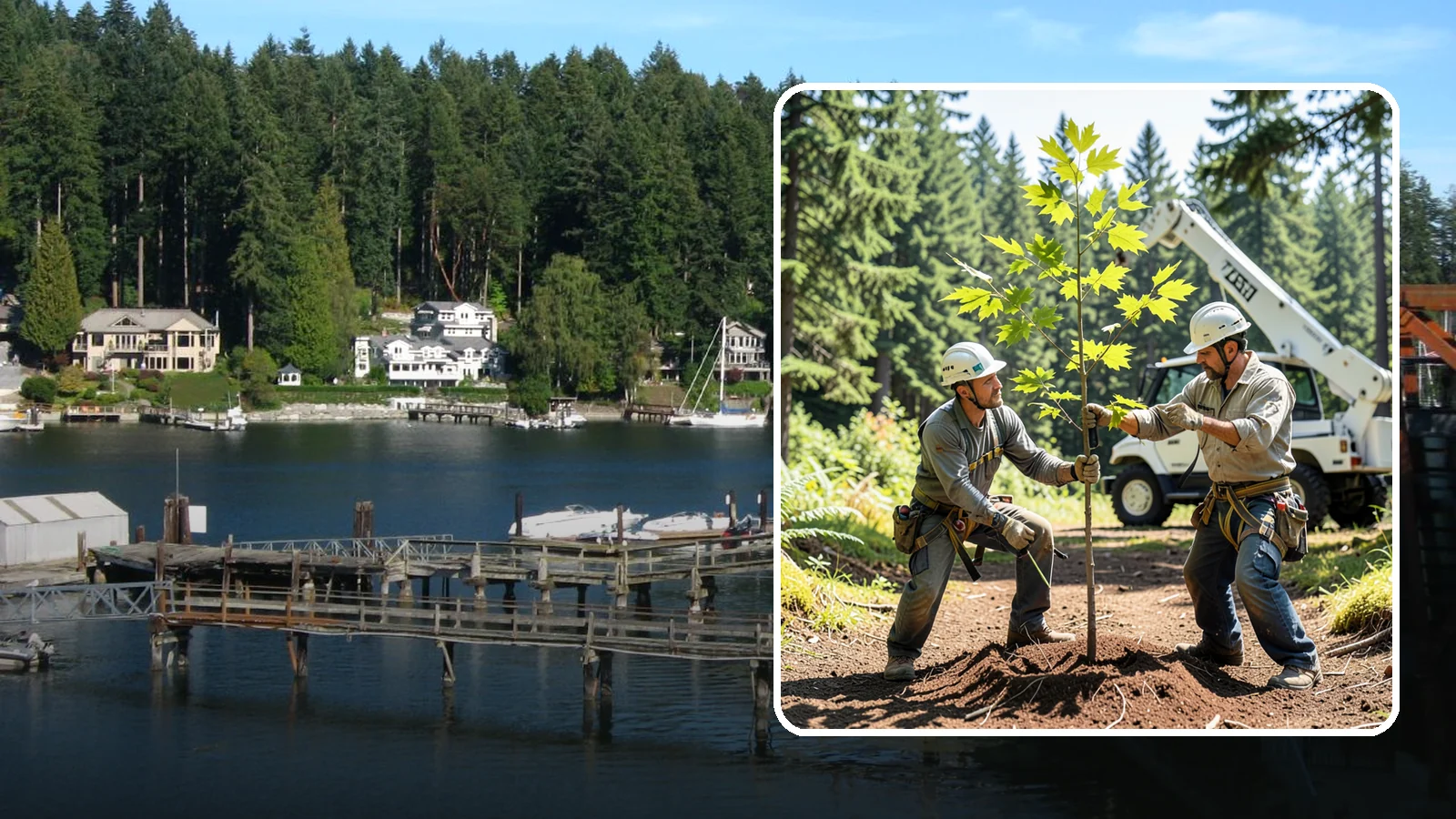 Young tree training in Gig Harbor, Pierce County, WA - The early structural pruning of young trees.