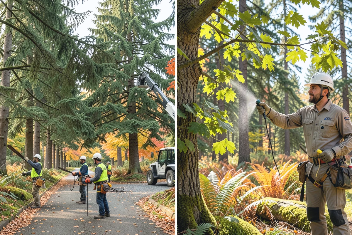 Young tree training in Hamilton, Skagit County, WA - Assess canopy condition and pruning objectives