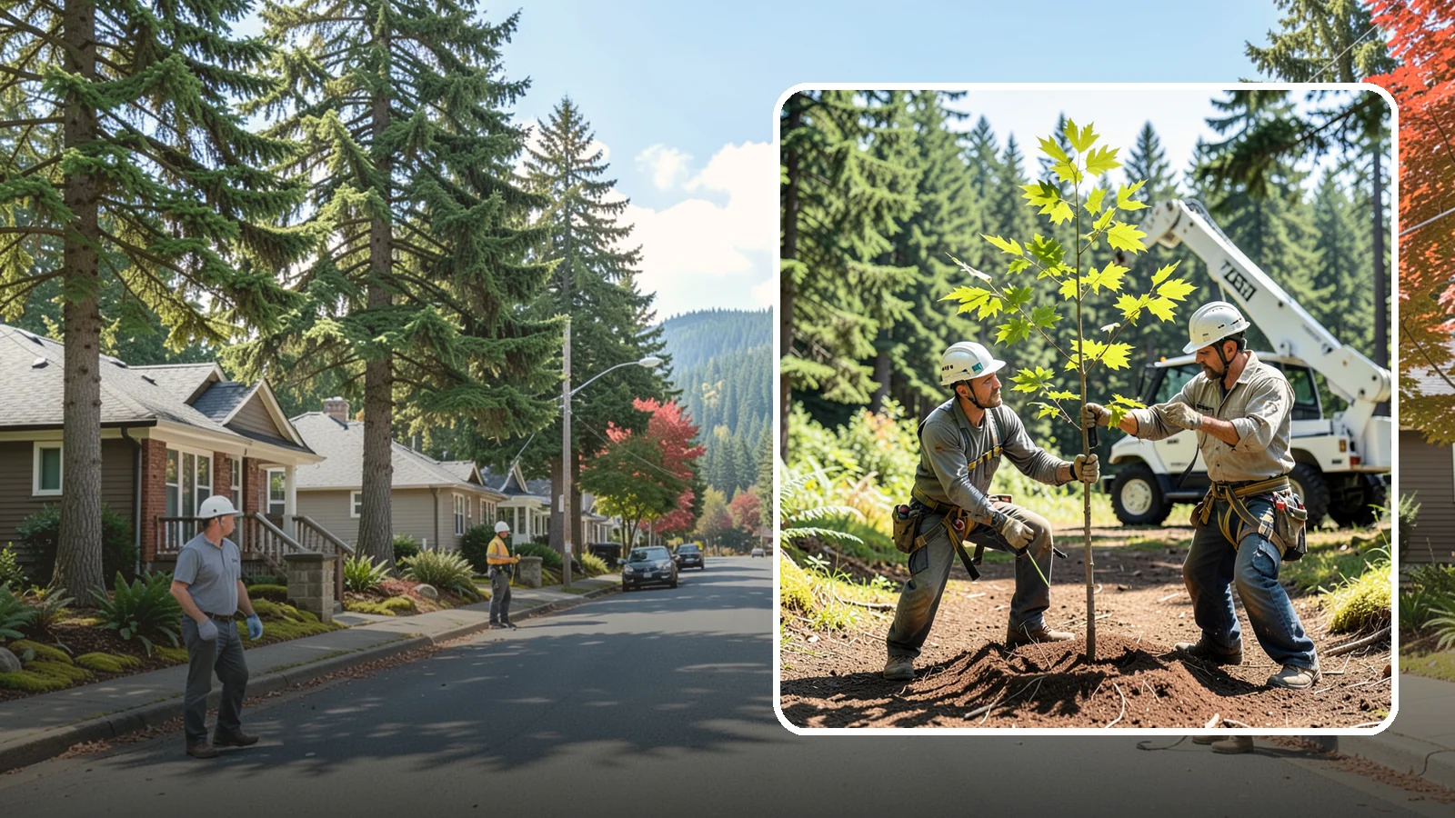 Young tree training in Hunts Point, King County, WA - The early structural pruning of young trees.