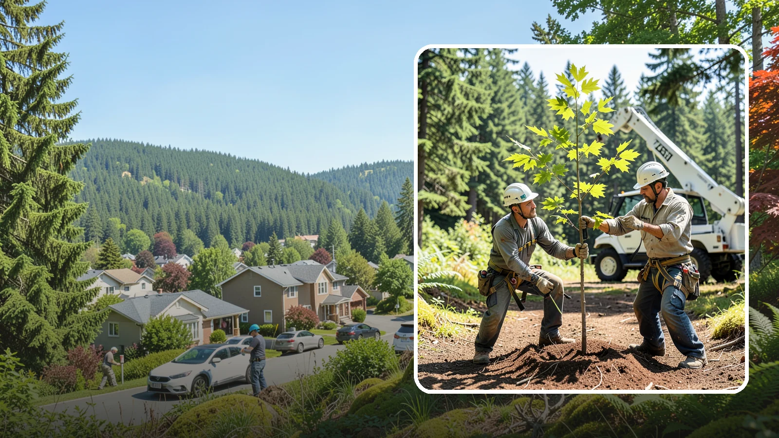 Young tree training in Index, Snohomish County, WA - The early structural pruning of young trees.