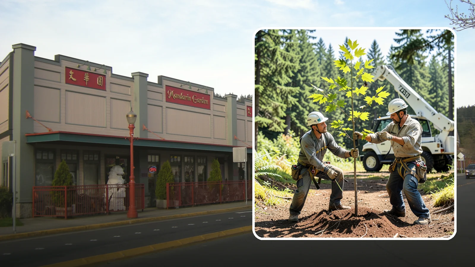 Young tree training in Issaquah, King County, WA - The early structural pruning of young trees.