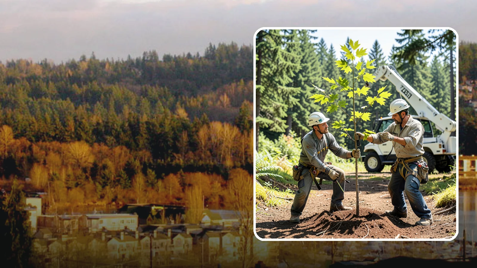 Young tree training in Kenmore, King County, WA - The early structural pruning of young trees.
