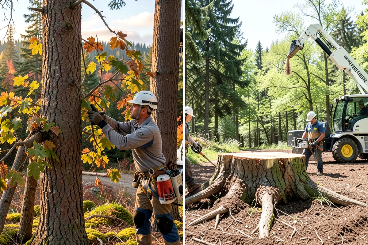 Young tree training in Kenmore, King County, WA - Assess canopy condition and pruning objectives
