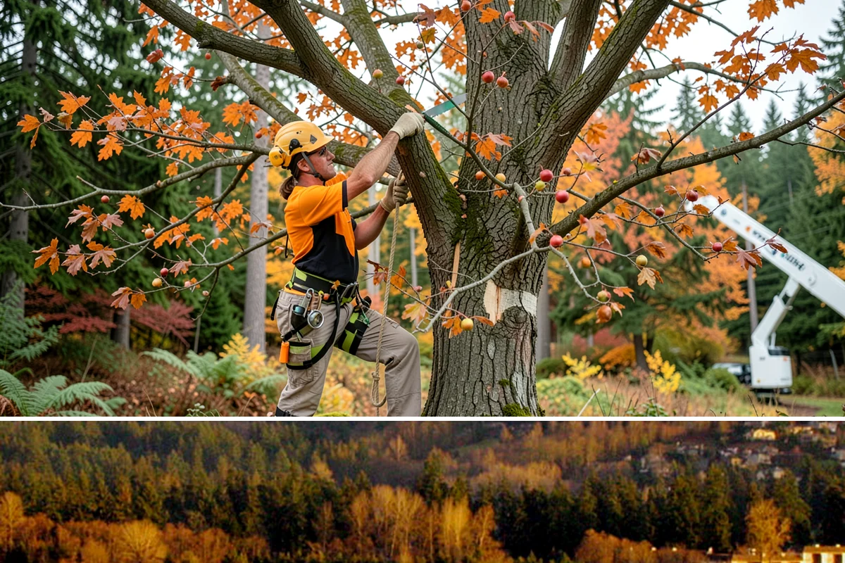 Young tree training in Kenmore, King County, WA - Work should follow recognized arboricultural standards matched to specific seasonal sensitivities for each species in the Puget...
