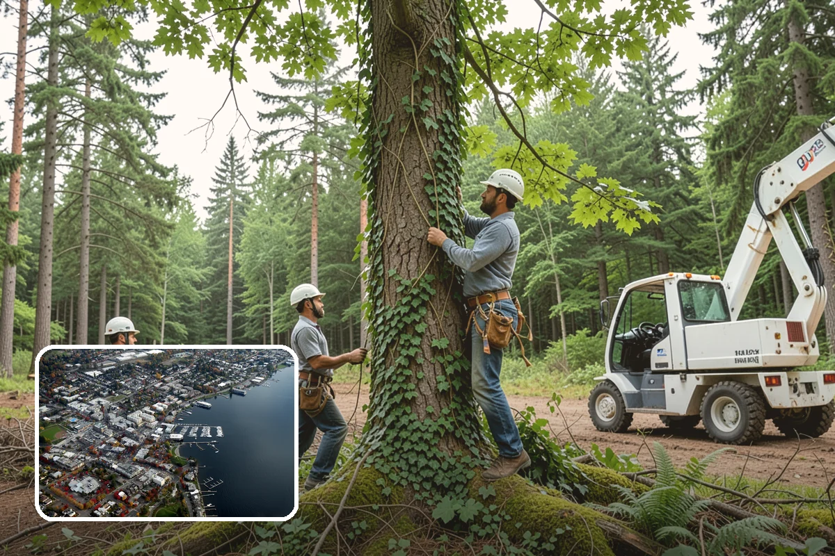 Young tree training in Kirkland, King County, WA - Improves tree structure, health, and appearance