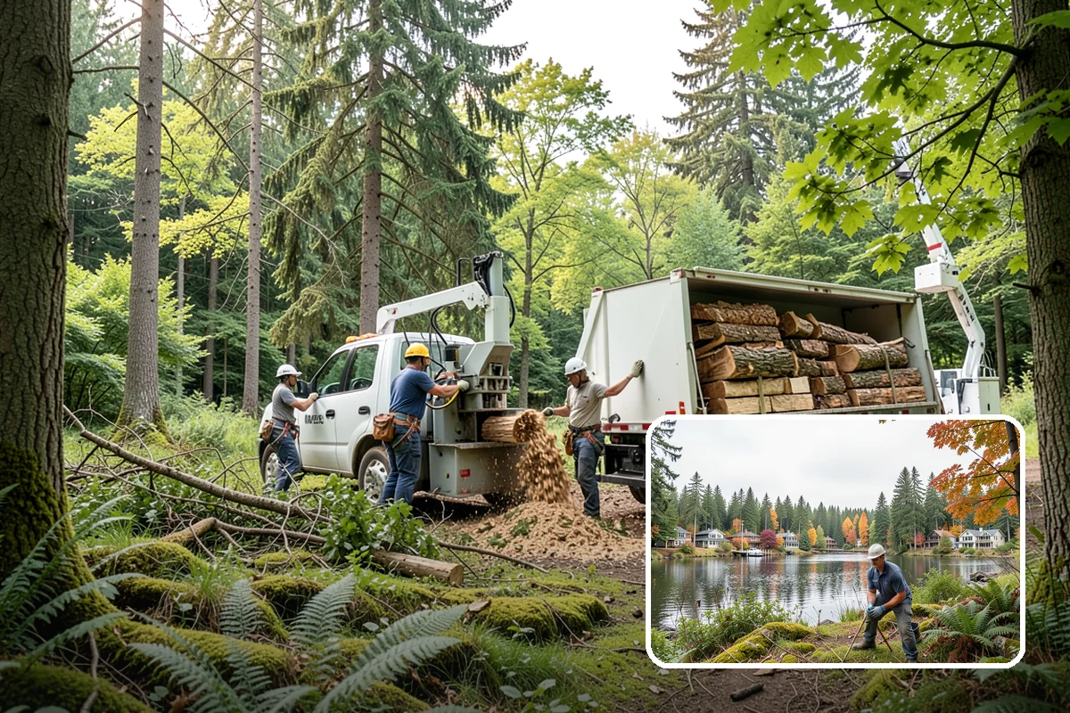 Young tree training in La Conner, Skagit County, WA - Improves tree structure, health, and appearance