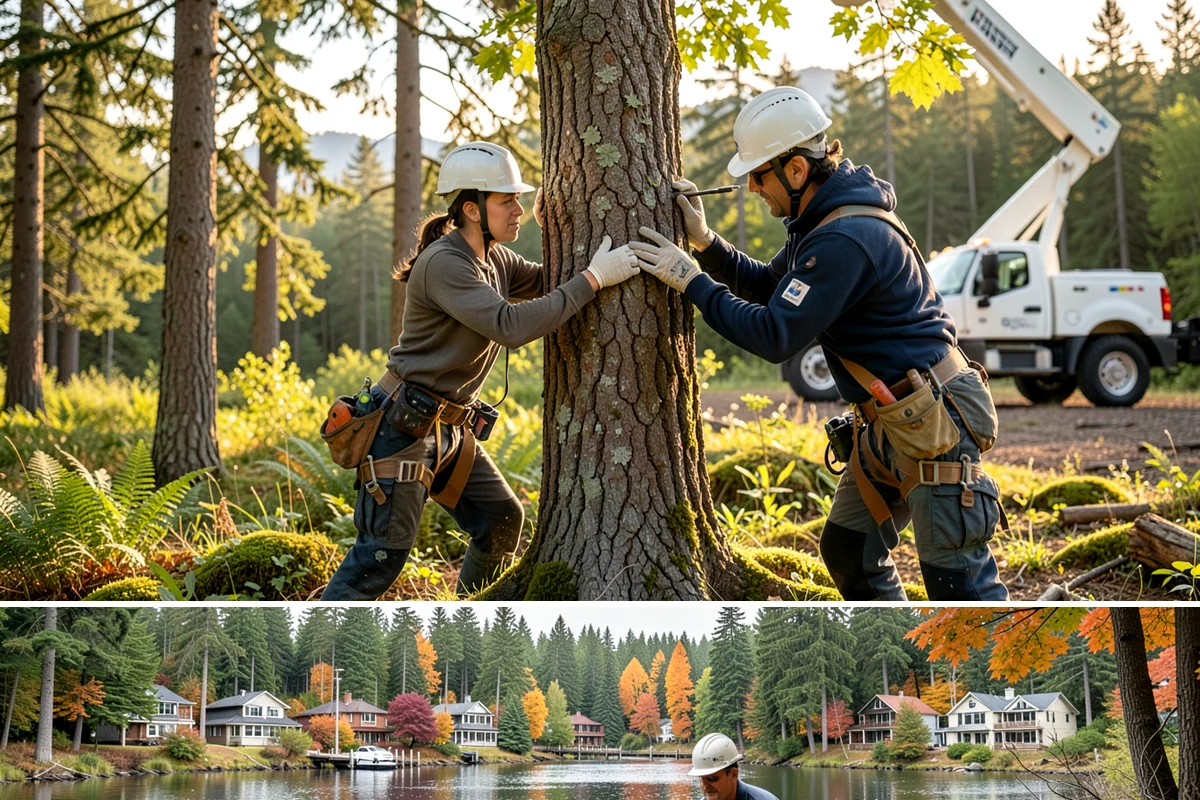 Young tree training in La Conner, Skagit County, WA - Work should follow recognized arboricultural standards matched to specific seasonal sensitivities for each species in the Puget...