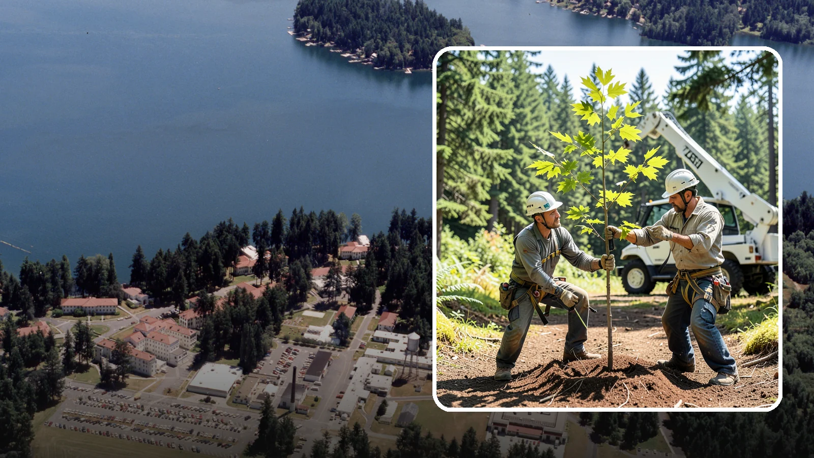 Young tree training in Lakewood, Pierce County, WA - The early structural pruning of young trees.