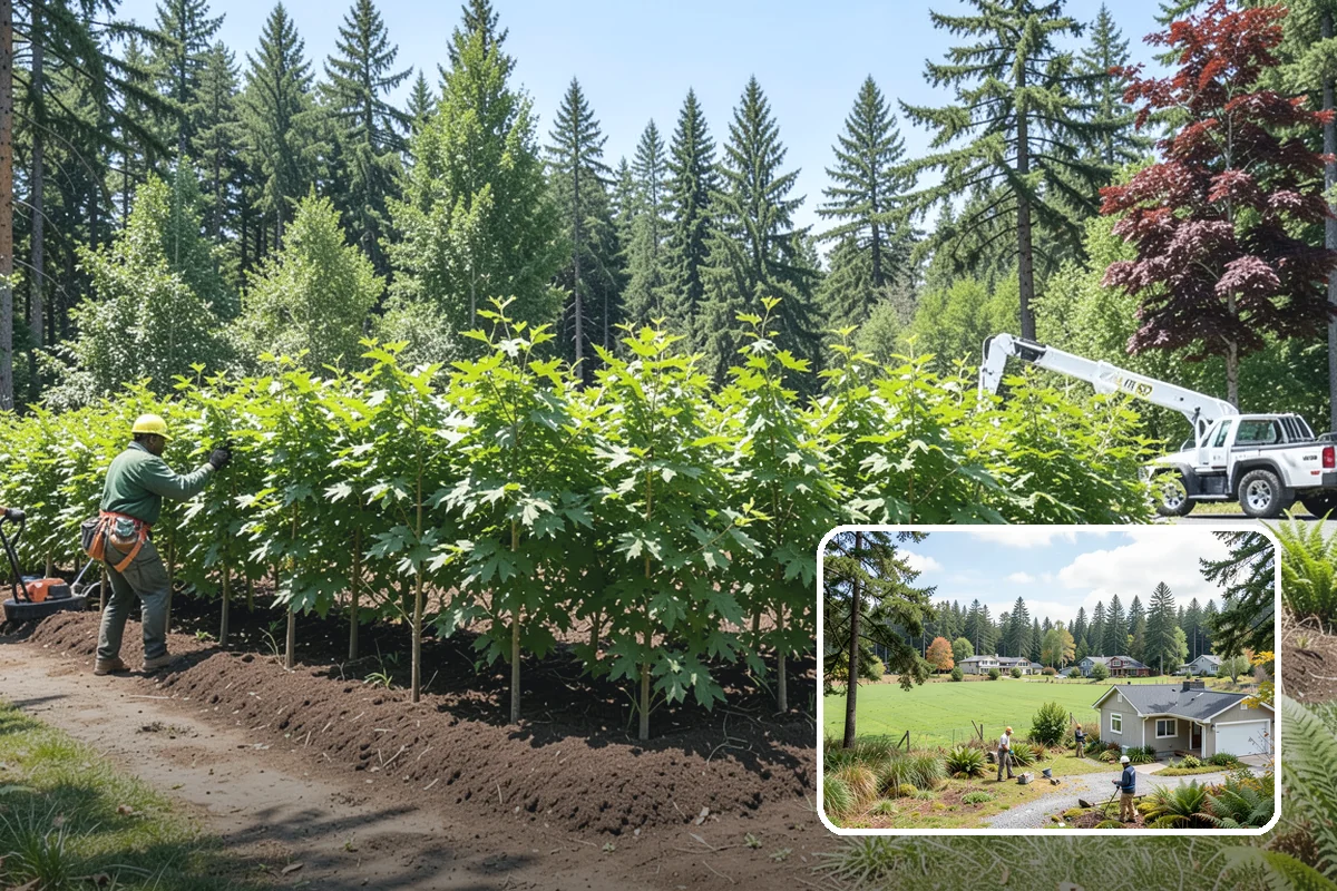 Young tree training in Lyman, Skagit County, WA - Improves tree structure, health, and appearance