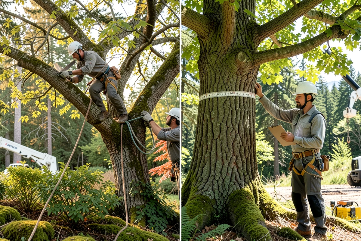 Young tree training in Lyman, Skagit County, WA - Assess canopy condition and pruning objectives