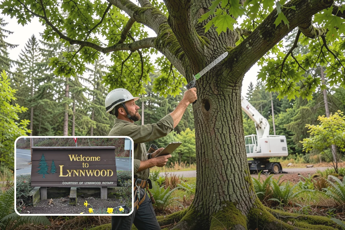 Young tree training in Lynnwood, Snohomish County, WA - Improves tree structure, health, and appearance