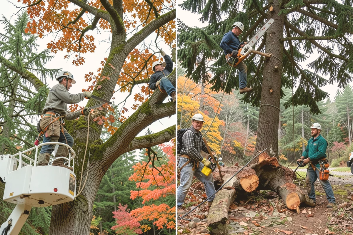 Young tree training in Lynnwood, Snohomish County, WA - Assess canopy condition and pruning objectives